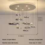 Chrome LED Ceiling Chandelier Cobblestone Pendant Lights - Modern Luxury Luminarias Fixtures