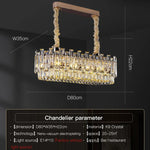 Luxury Crystal Chandelier Modern Simple Dining Room Bedroom Light
