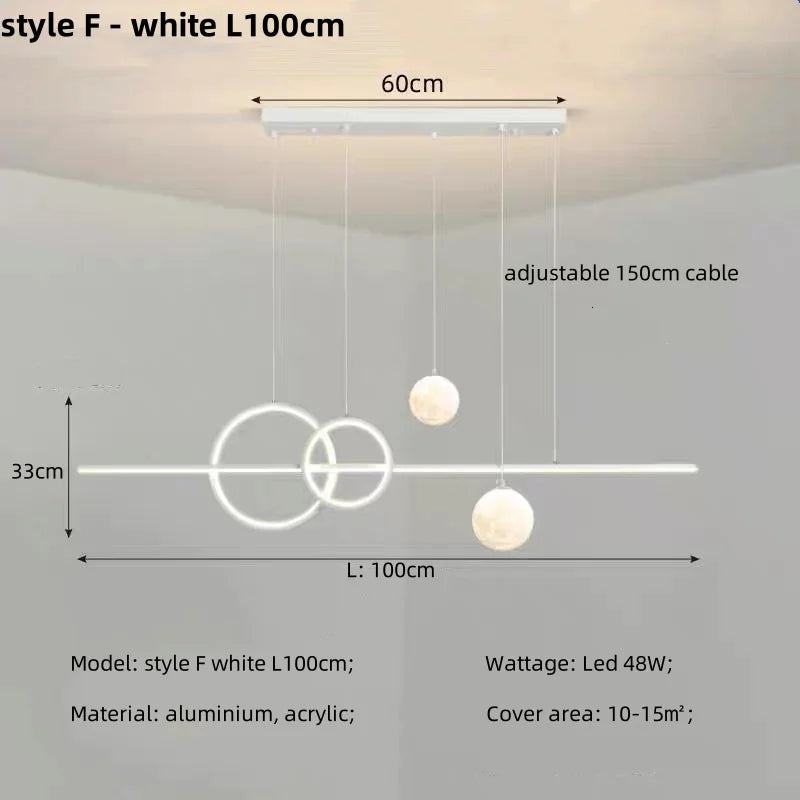 Afralia™ Minimalistic LED Pendant Light for Modern Dining Room Elegance