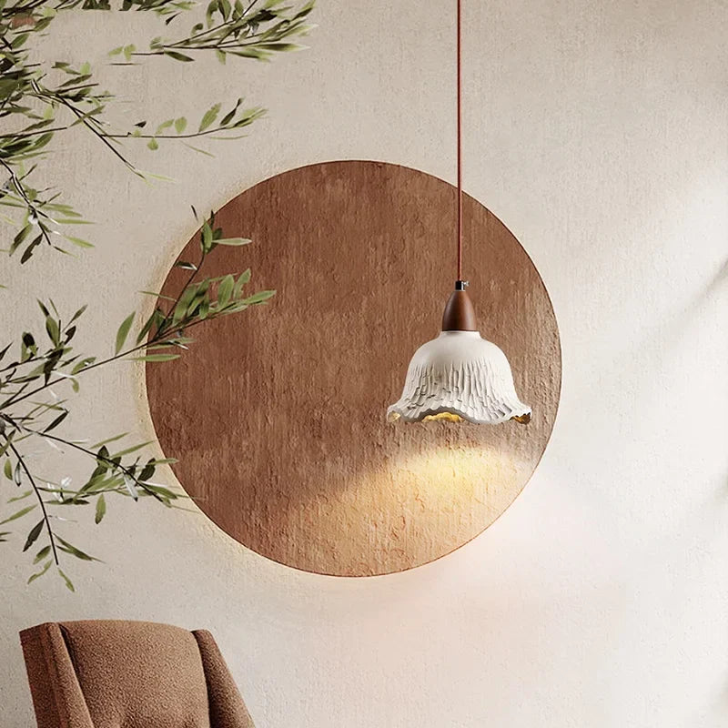 Nodric LED Pendant Lamp Cement & Wood Hanging Light