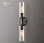 Knurled Linear Glass Sconce LED Wall Lamp for Modern Lighting Décor