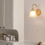 Afralia™ Nordic Glass LED Wall Light Sconce with Pull Chain Switch