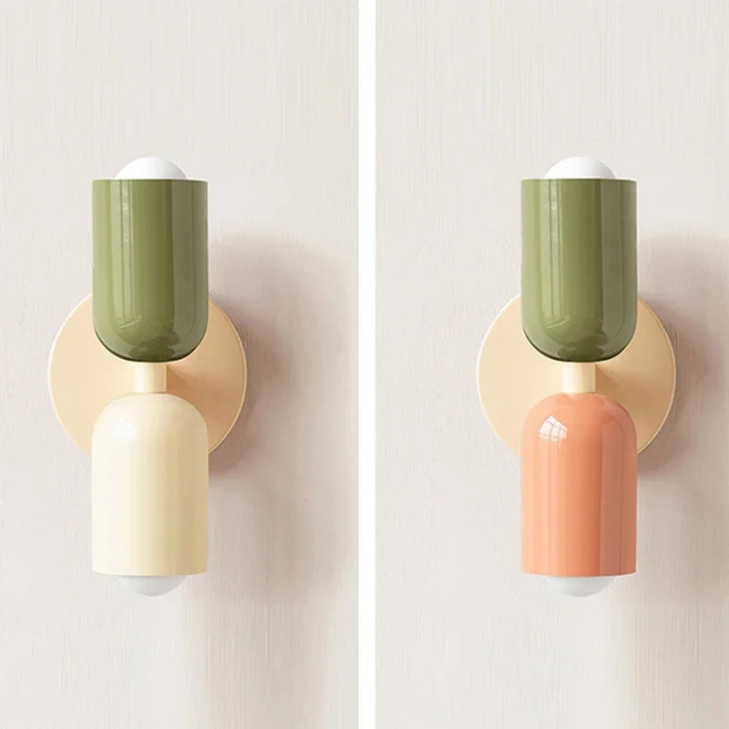 Nordic Double Heads Wall Lamp - Modern LED Cream Wind Style Wall Light