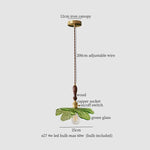 Copper Wood Glass LED Pendant Lamp - French Minimalist Design for Home Decor