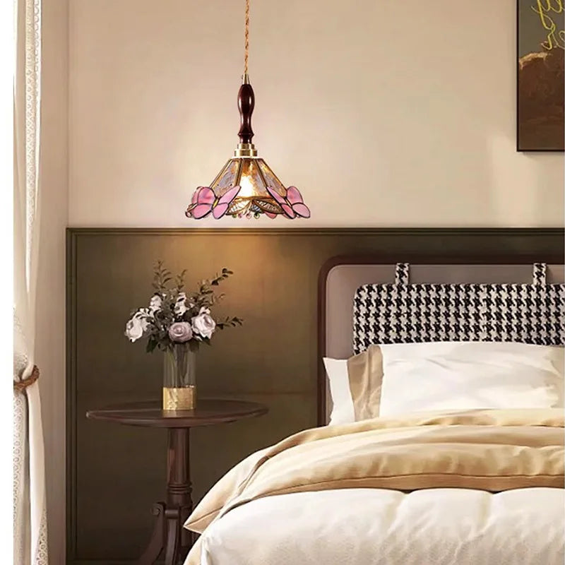 Butterfly Glass LED Pendant Light for Bedroom and Living Room