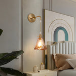 Copper Glass LED Wall Light for Modern Nordic Living Room Bedroom