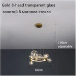 Glass Ball LED Chandelier: Modern Nordic Style for Living, Dining, Kitchen, Study