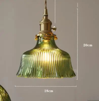 Blue Glass Pendant Lights for Bedroom Dinning Living Room