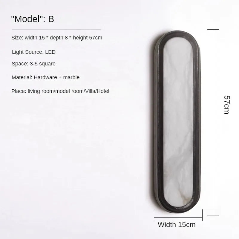 Moonshade Natural Marble LED Wall Lamp