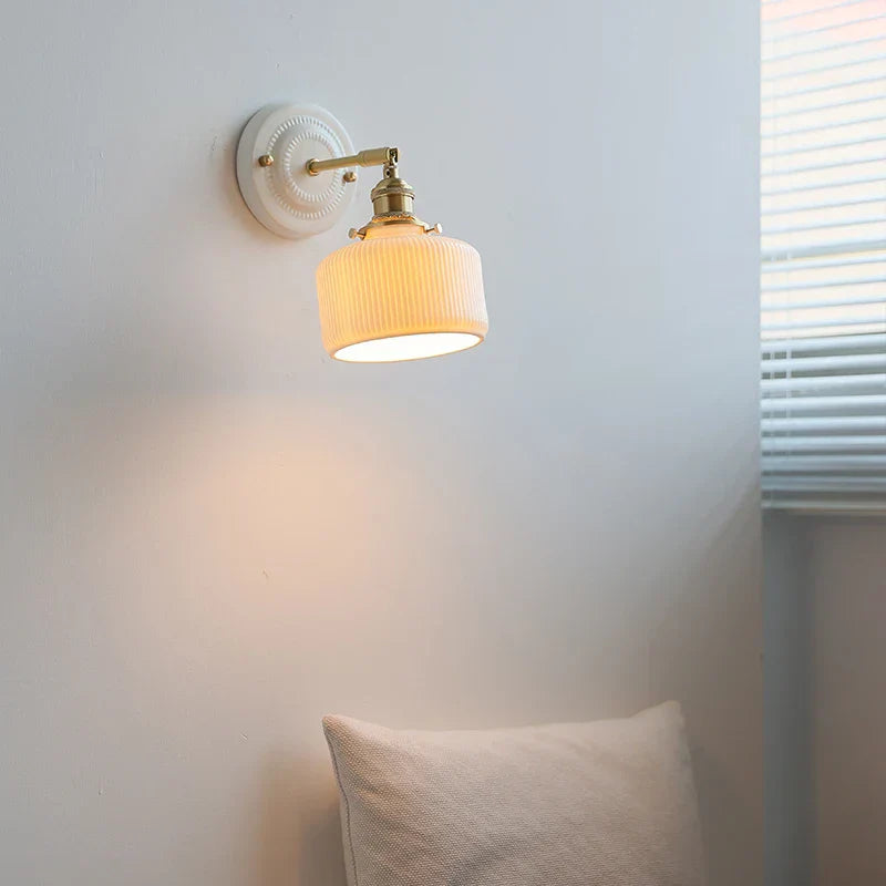 Ceramic LED Wall Lamp Bedroom Kitchen Bathroom Mirror Bedside Stair Light