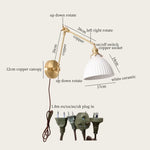 Ceramic LED Wall Lamp with Pull Chain Switch for Stair, Bathroom, Living Room