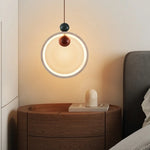 Yellow Travertine LED Pendant Light for Home Decor and Living Spaces