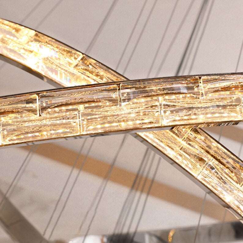 6-Tier Crystal Ring Modern Chandelier