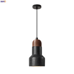Black Stone LED Hanging Pendant Light for Modern Home Decor