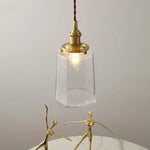 Copper Glass LED Pendant Lights Modern Hanging Lamp for Bar Bedroom Living Room