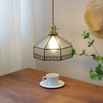 Gray Glass LED Pendant Light Fixture with Adjustable Hang Lamp