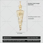Crystal Chandelier: European Villa Hotel Luxury Hollow Building Middle Floor Lighting
