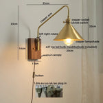 Copper Ceramic LED Wall Lamps Modern Style for Bedroom Living Room Bar