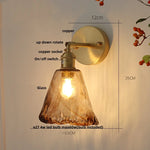 Afralia™ Vintage LED Wall Light Up Down Rotate Pull Chain Switch Bedside Lamp