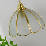 Afralia™ Glass LED Pendant Light Fixture Coffee Kitchen Loft Vintage Copper Hang Lamp