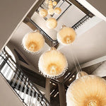 Tassel Crystal Pendant Chandelier for Luxury Living Room Villa Bedroom