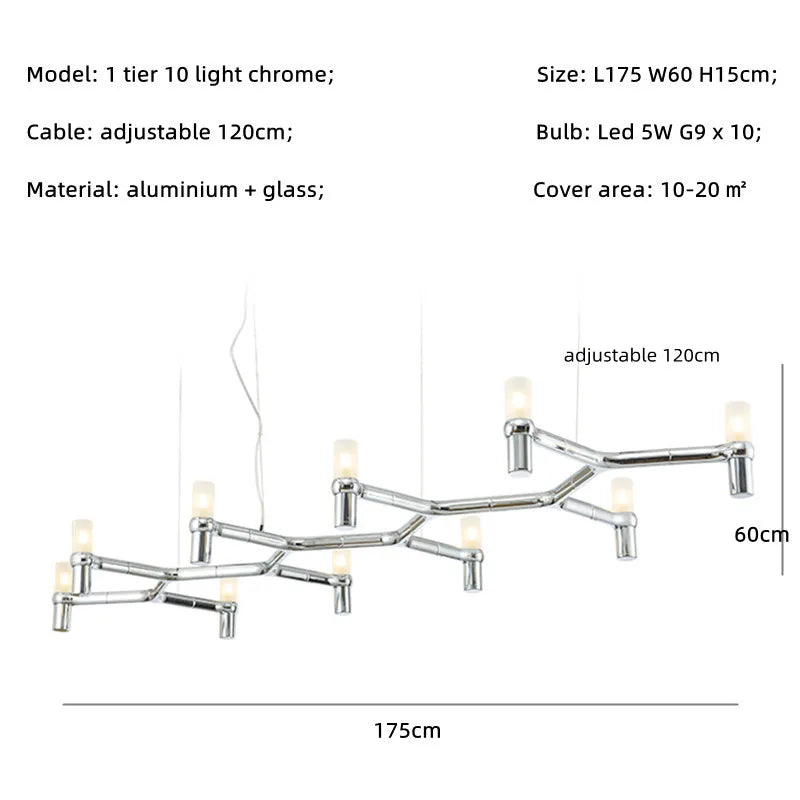 Afralia™ Metal Pendant Chandelier LED Lighting Fixture for Modern Luxury Foyer, Stairs & Indoor