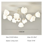 White Flower Ceiling Light: Modern, Chic, Ideal for Living Room, Bedroom, Dining Room