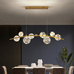 Modern Dimmable Metal Pendant Lights with Glass Globe for Dining Room & Bar