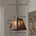 Copper Socket Walnut Wood LED Pendant Light Fixture for Dining Room