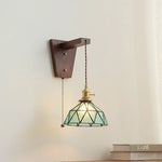 Walnut Glass LED Wall Light Fixture | Modern Bedroom Bathroom Living Room Lamp