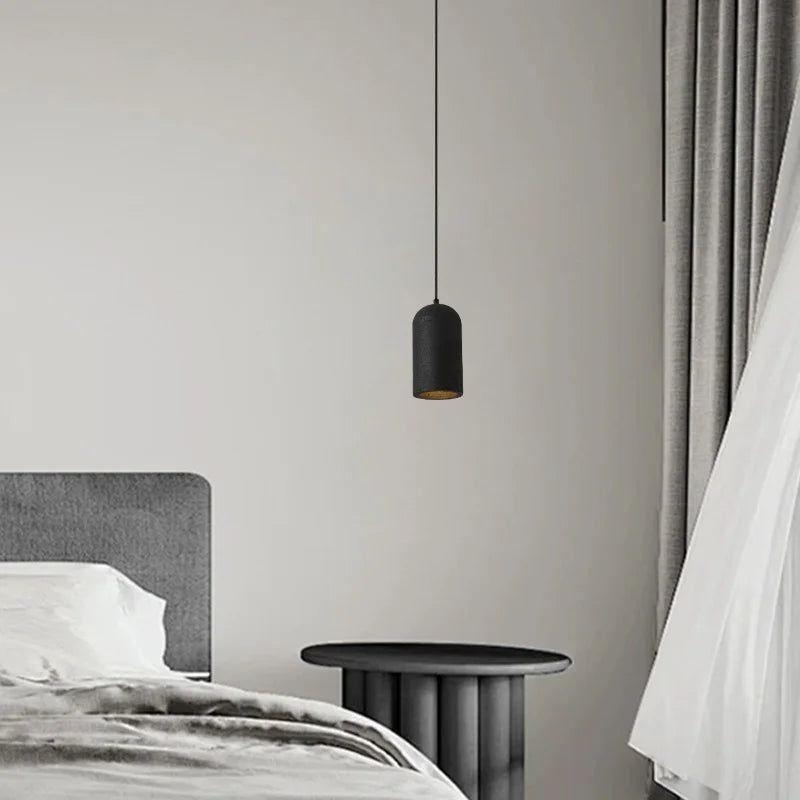 Afralia™ Black Travertine LED Pendant Lamp for Modern Interior Lighting