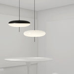 Modern Saucer Pendant Light 30/50cm Black White for Home & Commercial Decor