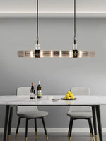 Stainless Steel Glass Ceiling Chandelier for Dining Table Elegant Home Decor