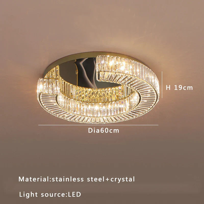 Crystal Ceiling Lamp: Luxury Décor for Living Room & Bedroom