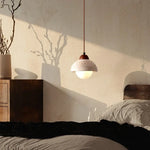 Yellow Travertine LED Pendant Lighting for Living Room Decor