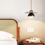 Yellow Travertine Pendant Light: Nordic Minimalism LED Hanging Lamps for Home Decoration