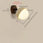 White Glass LED Wall Lamps Pull Chain Yellow Travertine Modern Bathroom Light