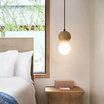 Travertine Stone Pendant Chandelier for Bedroom and Dining Room