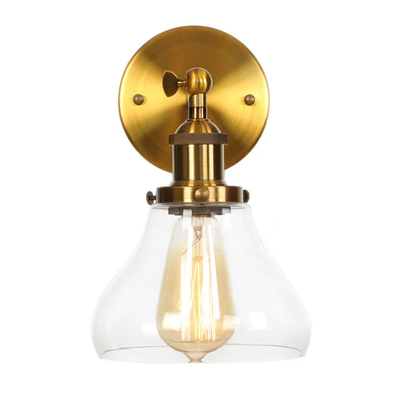 Gold LED Wall Sconce Retro Bedroom Lamp | Loft Iron Decor Aisle Restaurant Home