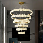 Spanish Marble Brass Chandelier: Luxury LED Lighting for Hotels & Villas