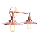 Afralia™ Dual Head LED Wall Light Pink Industrial Bedside Lamp