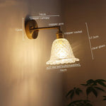 Copper Glass Nordic LED Wall Lights for Balcony Bedroom Mirror Bathroom