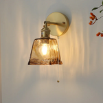 Afralia™ Vintage LED Wall Light Up Down Rotate Pull Chain Switch Bedside Lamp