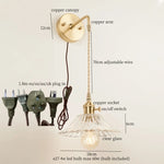 Afralia™ Copper LED Wall Lamp for Bedroom Sofa, Bathroom, Mirror, Stair Light