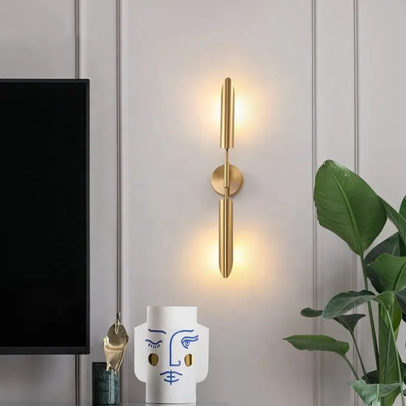 Golden Luxury Wall Light for Elegant American Style Interior
