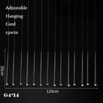 Retro Copper Gold Chandelier Pendant Light for Living Room Dining Bar