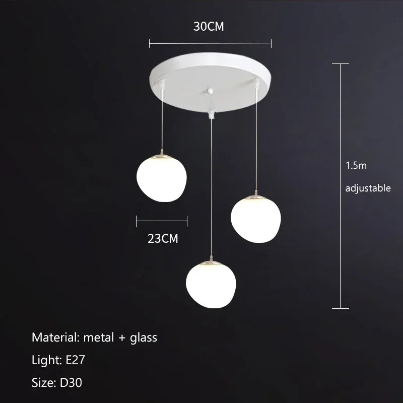 Glass Ball LED Pendant Lights for Home Decor, Living/Dining Room, Bar, & Stairs