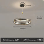 LED Pendant Light: Modern Minimalist Chandelier for Living, Dining, Kitchen, Bedroom, Office
