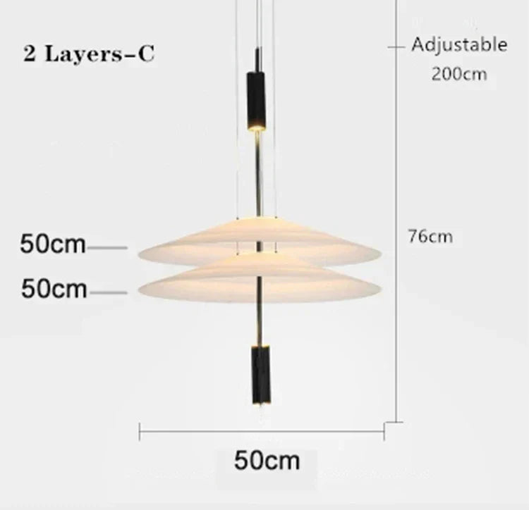LED Saucer Pendant Light for Home Decor and Living Room