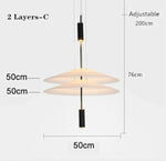 LED Saucer Pendant Light for Home Decor and Living Room